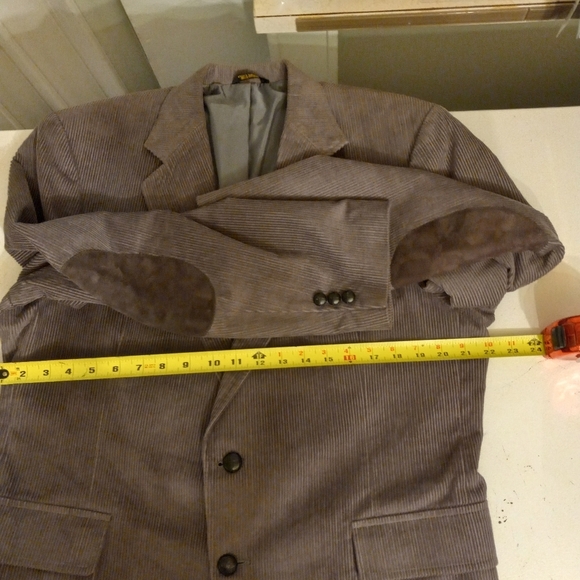 MCGREGOR Corduroy Sports Jacket Blazer Grey Padded Elbow Leather Buttons Sz 42S - Picture 6 of 8